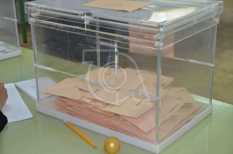 Urna electoral usada el pasado domingo en Telde en los comicios generales 